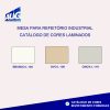 MESA PARA REFEITÓRIO 8 LUGARES - BANCOS FIXOS - ESTRUTURA BARRA W - Image 2
