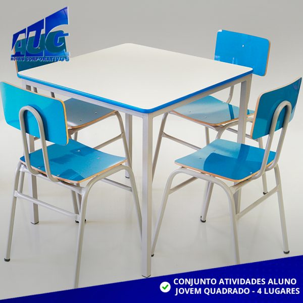 CONJUNTO ATIVIDADES ALUNO  JOVEM QUADRADO - 4 LUGARES