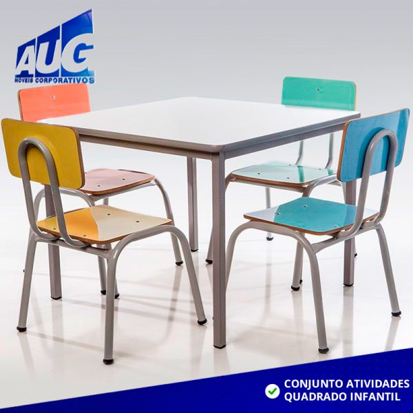 CONJUNTO ATIVIDADES INFANTIL QUADRADO - 4 LUGARES
