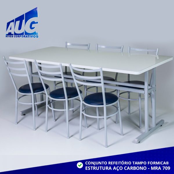 CONJUNTO MESA E CADEIRAS PARA LANCHONETE  E REFEITORIO 6 LUGARES