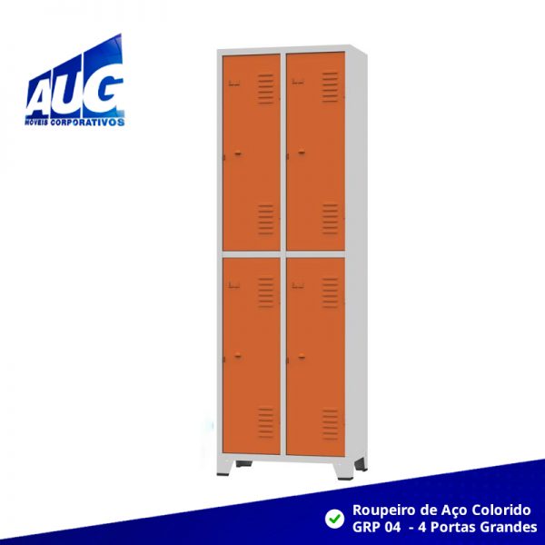 ROUPEIRO DE AÇO 4 PORTAS GRANDES COLORIDO GRP 04 COLORS - Image 2