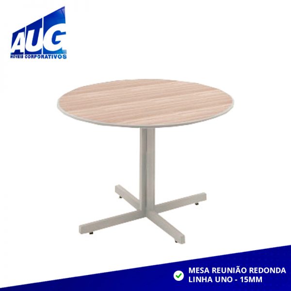 MESA REUNIÃO REDONDA LINHA UNO 15MM