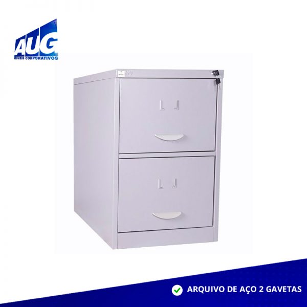 ARQUIVO DE AÇO PADRÃO 2 GAVETAS OFICIO/ROLAMENTO