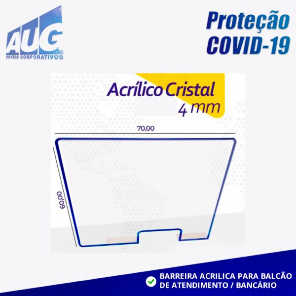 BARREIRA DE PROTEÇÃO ACRILICA PARA BALCÃO ANTI COVID 19 - Image 2