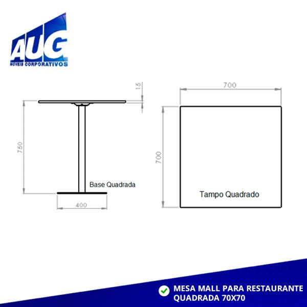 MESA MALL RESTAURANTE * FORA DE ESTOQUE * - Image 3