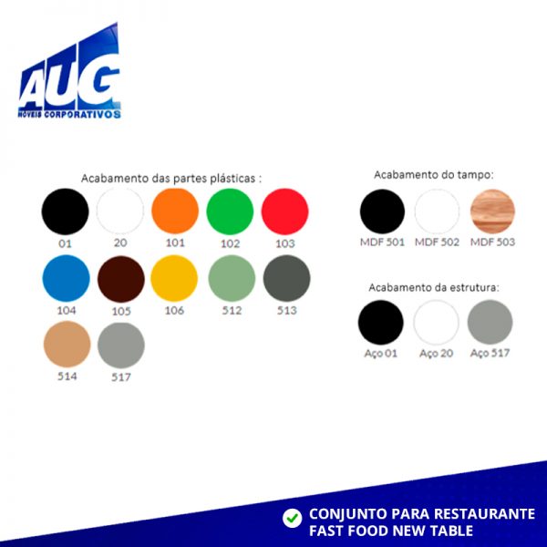CONJUNTO PARA RESTAURANTE FAST FOOD NEW TABLE 4 LUGARES * FORA DE ESTOQUE * - Image 2