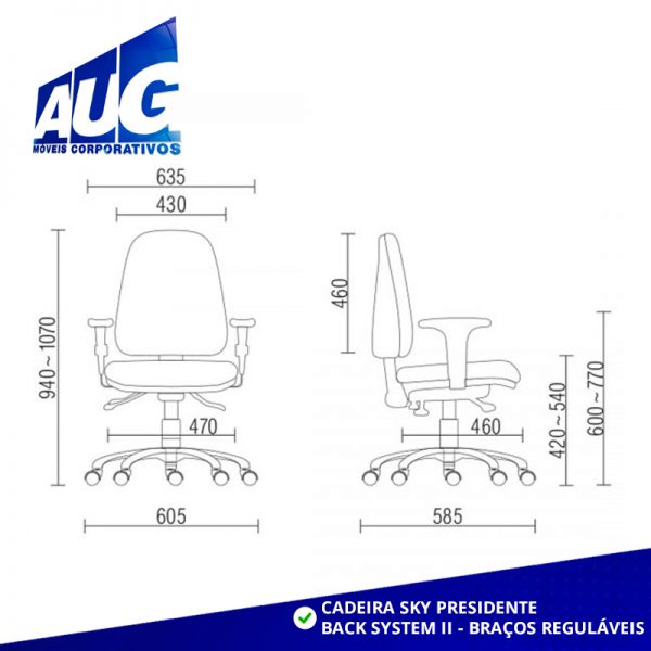 CADEIRA SKY PRESIDENTE ERGONÔMICA - Image 10