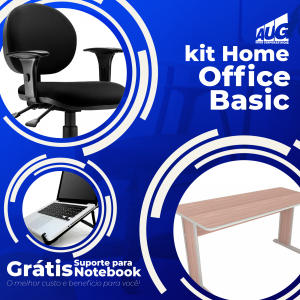 Kit Home Office Basic Mesa e Cadeira