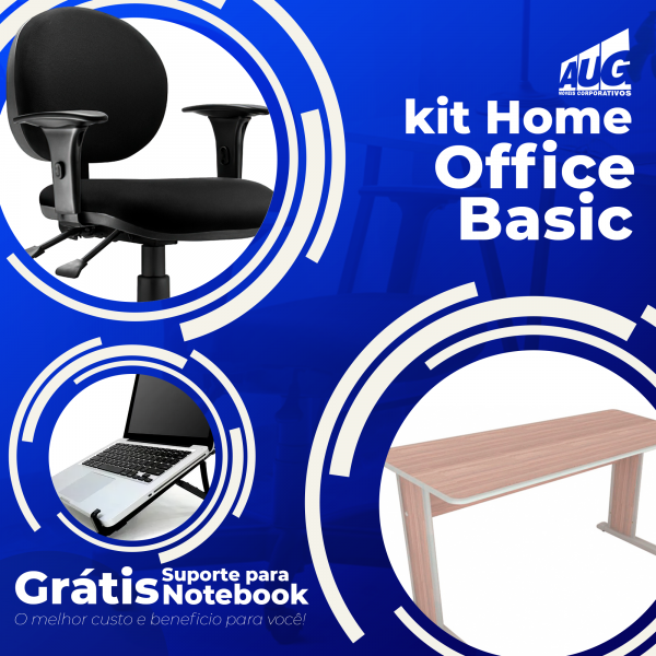 Kit Home Office Basic Mesa e Cadeira
