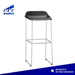 BANQUETA BIT BAR CROMADA (KIT 4 UNID)