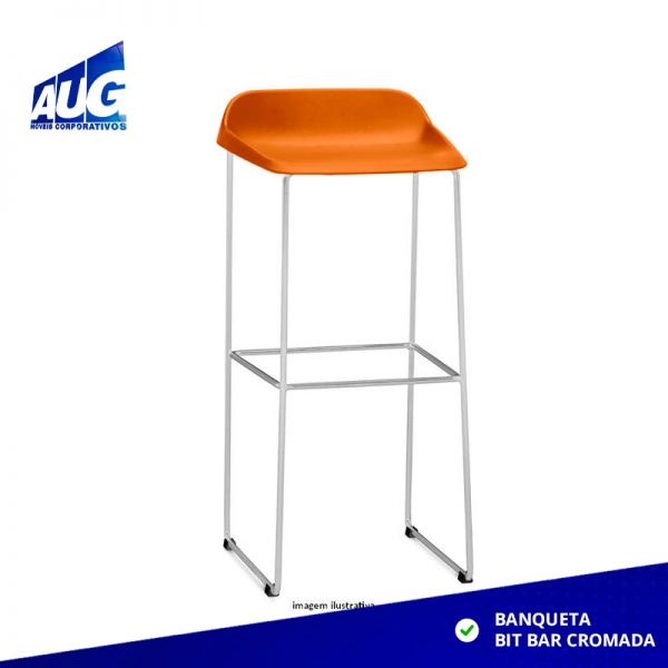 BANQUETA BIT BAR CROMADA (KIT 4 UNID) - Image 4
