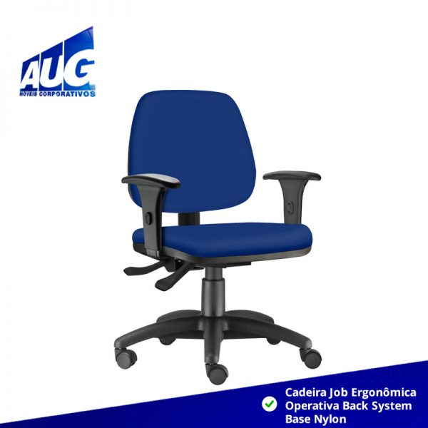 Cadeira Job Ergonômica Operativa Back System Base Nylon
