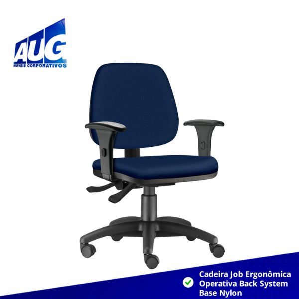 Cadeira Job Ergonômica Operativa Back System Base Nylon - Image 3