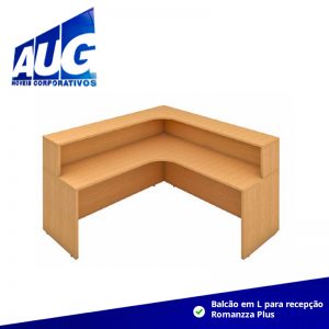 Balcão em L para recepção Romanzza Plus