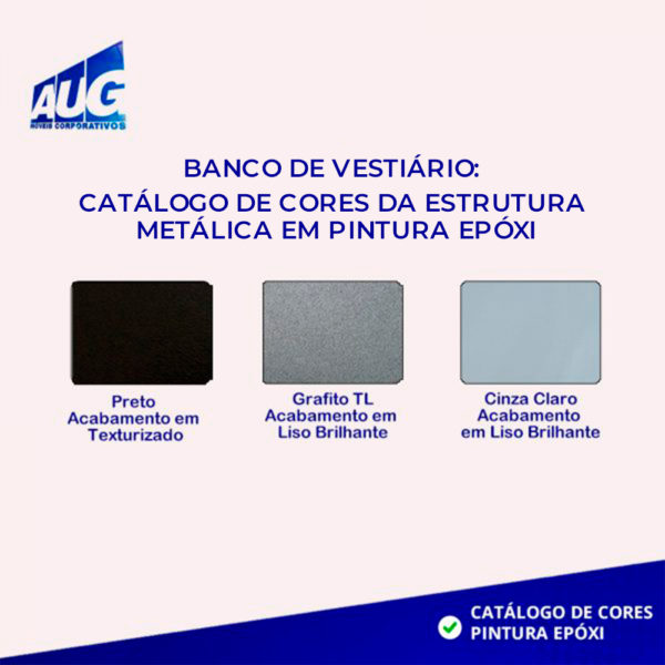 BANCO DUPLO PARA VESTIÁRIO COM ENCOSTO E CABIDEIRO - Image 2