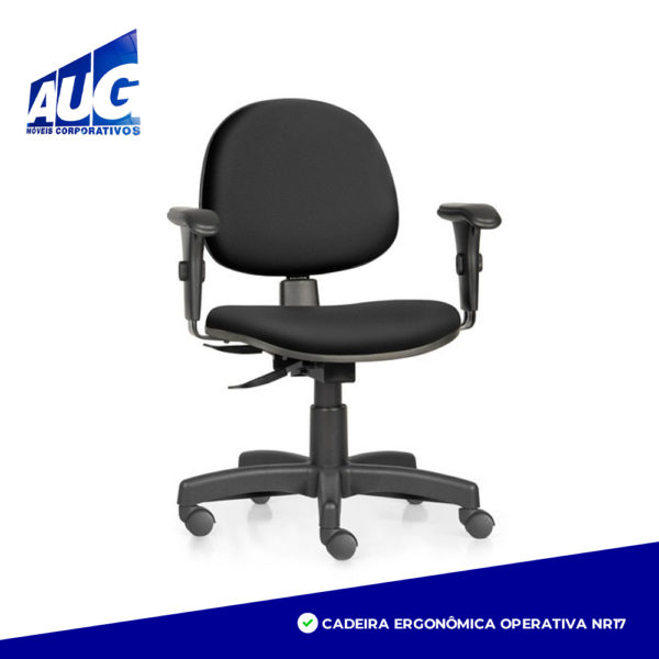 KIT COM 5 CADEIRAS ERGONÔMICAS OPERATIVAS NR-17