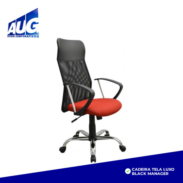 CADEIRA TELA LUXO BLACK MANAGER