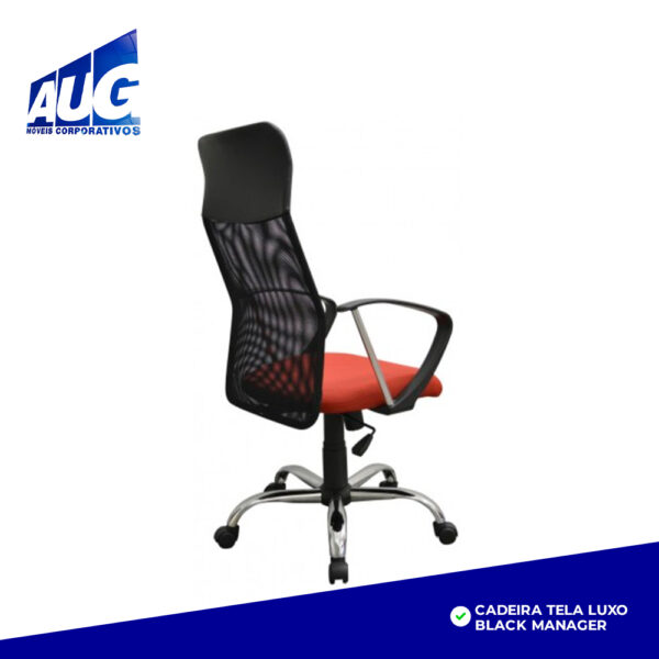 CADEIRA TELA LUXO BLACK MANAGER - Image 2