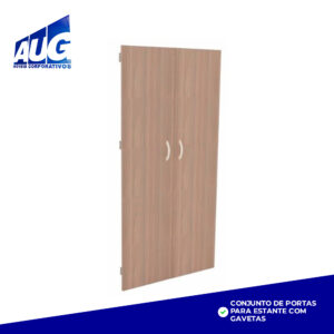 CONJUNTO DE PORTAS PARA ESTANTE COM GAVETAS