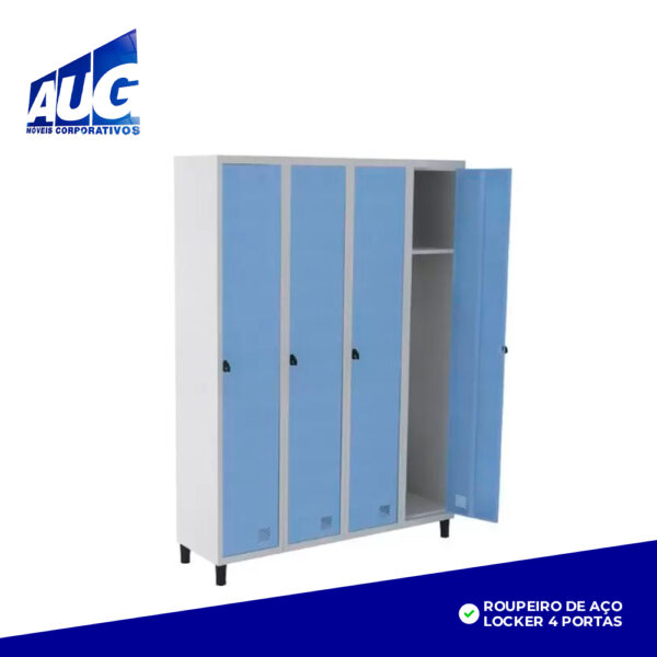 ROUPEIRO DE AÇO LOCKER 4 PORTAS - Image 3